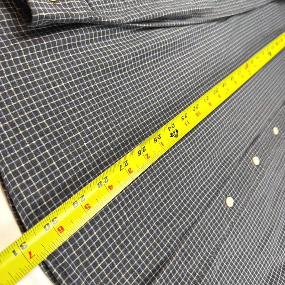 Polo Ralph Lauren Button Down Men M Grey Blue Grid Lowell Sport L/S Vintage - Picture 4 of 9